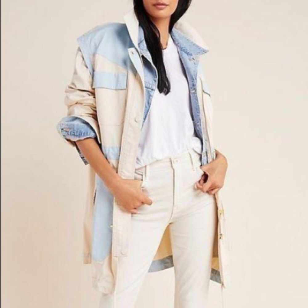 Anthropologie Retro Colorblock Utility Jacket - Picture 3 of 13